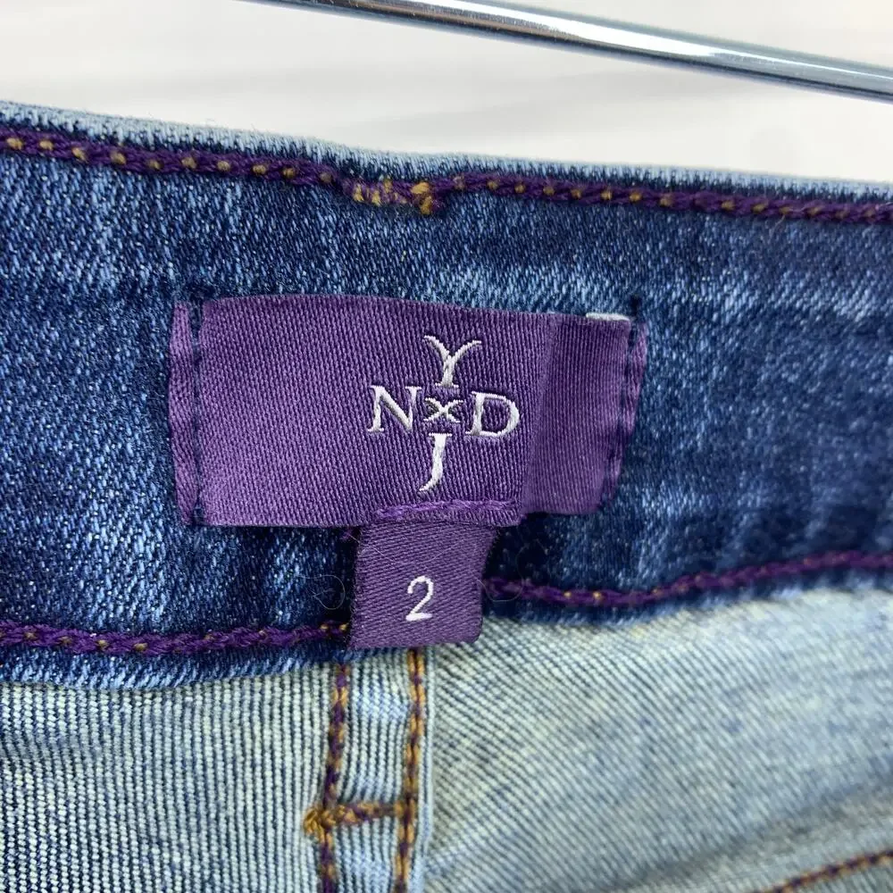 NYDJ Billie Mini Bootcut Jeans Womens Size 2 Medium Wash Stretch Denim - Picture 6 of 9